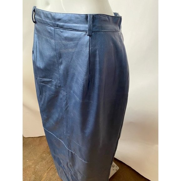 Eric Ryan Sport Womens Pencil Skirt Blue Maxi Back Slit Polyester Vintage 10 - Picture 5 of 11